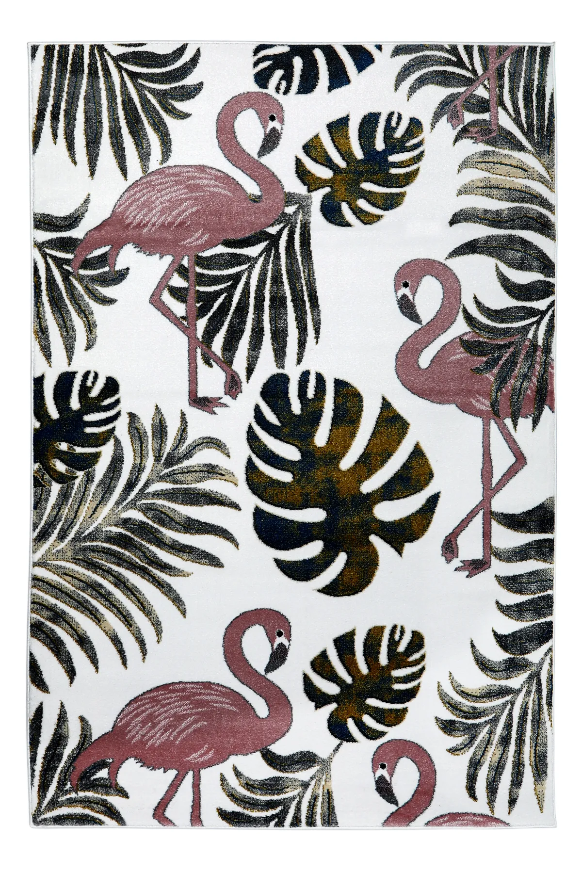 Potamia Martins Kids Pembe Flamingo Desenli Kaymaz Taban Leke Tutmaz Çocuk ve Genç Odası Halısı G6497 - Thumbnail